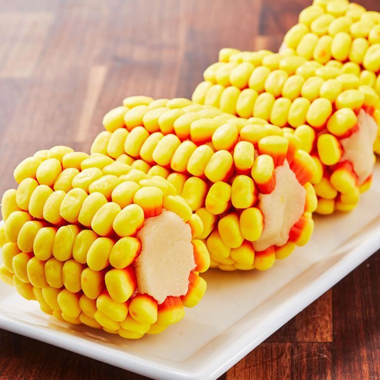 Candy corn cobs
